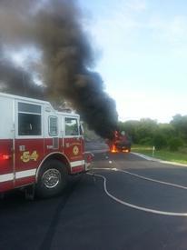 Pick up Truck fire on Rt. 194.  8/18/13