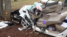Single vehicle collision with rescue 2/2/14.