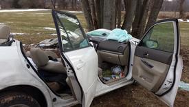 Single vehicle collision with rescue 2/2/14.  First Rescue call for R5.