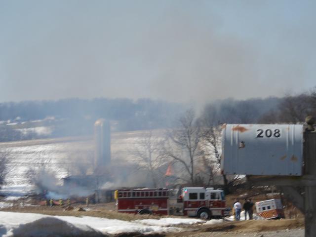 Barn fire in a 3 Box.