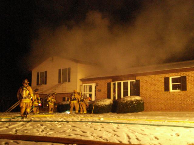 House fire, Baust Church Rd. Jan 2011.