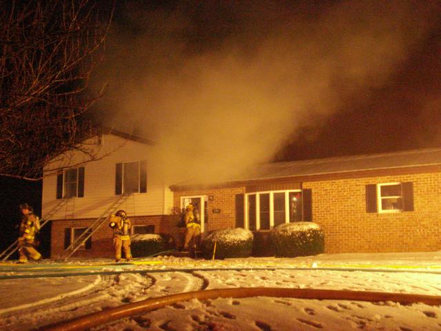 House fire, Baust Church Rd. Jan 2011.