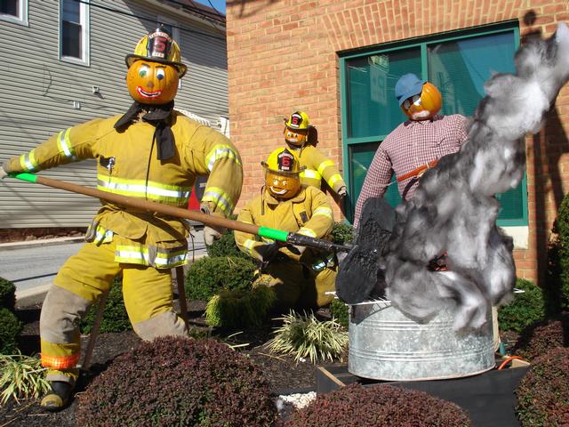 Pumpkin people decoration for Taneytown Fallfest.